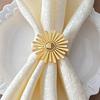 Yousheng 6Pcs Sunflower Napkin Rings Metal Sun Flower Napkin Holders Decorative Napkin Rings for Dining Table Wedding Birthday Party