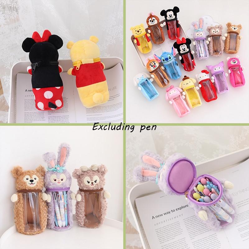 Cute Japanese Star Sailor Moon Plush Pen Holder Pencil Case For Girls' Stationery Storage, Transparent Gift Bag