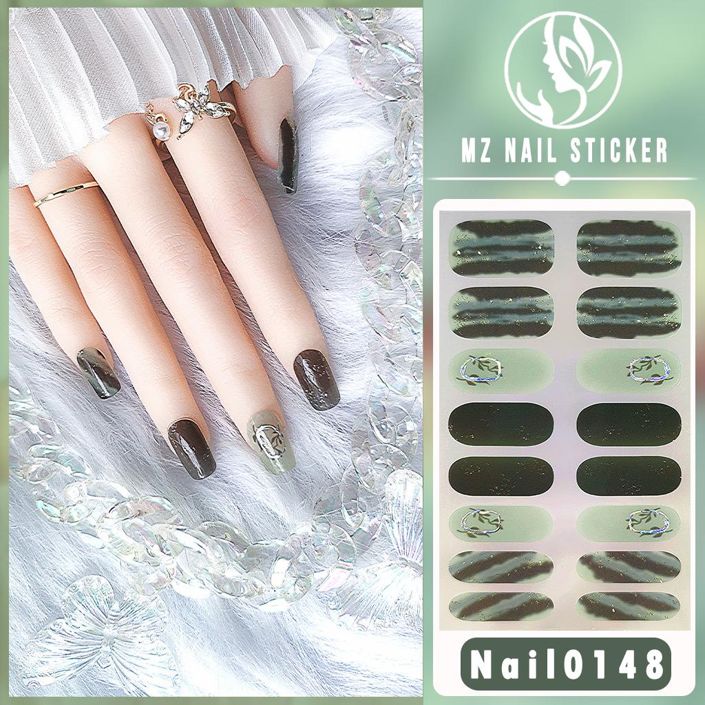Nail16 Refers To Stereoscopic White Ultra Thin Non-trace Gel Nail Oil Film Popular Color Temperament Sweet Cool Wind Nail Art Sticker