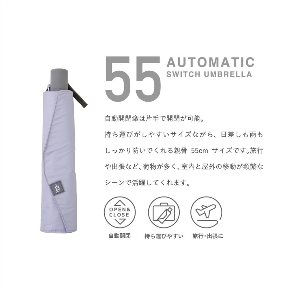 Ogawa Automatic Leaf For Sunny or Rainy Light UV Heat Water 6 Unisex 52290 Parasol, One-Touch Open/Close, Men's, Women's, Green, Weather, Blocking,