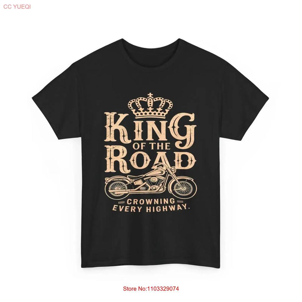 King of the Road T Shirt Crown Your Favorite Biker On Their Birthday Vintage Washed Soft Stylish Unisex Comfortable Slightly