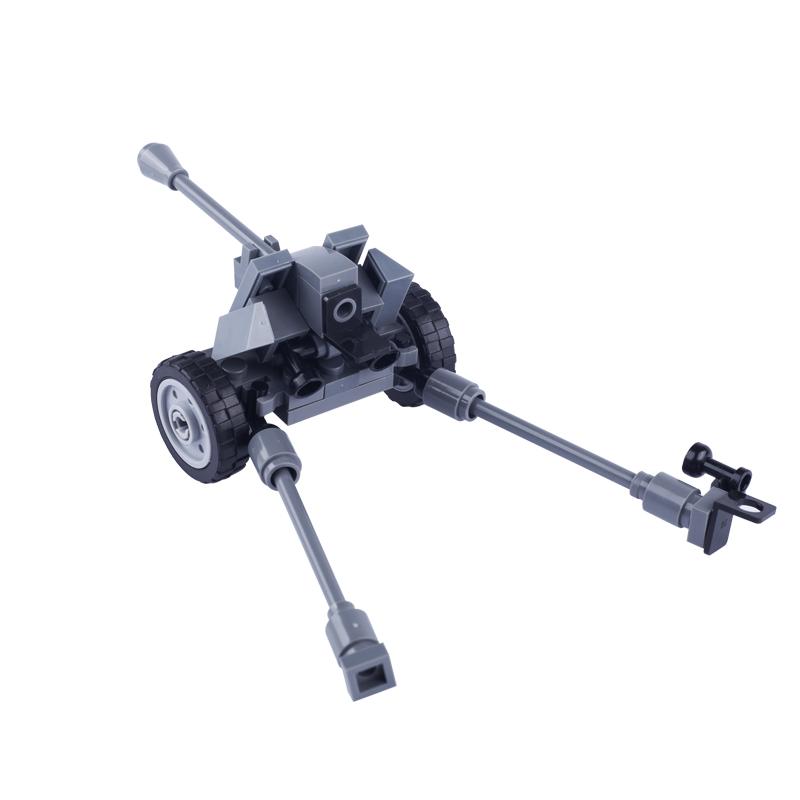 MOC Militär WK2 PAK36 Kanone Soldat Baustein Set Figuren Artillerie Waffe Zubehör Armee Teile Bausteine Spielzeug Spielsets für Kinder
