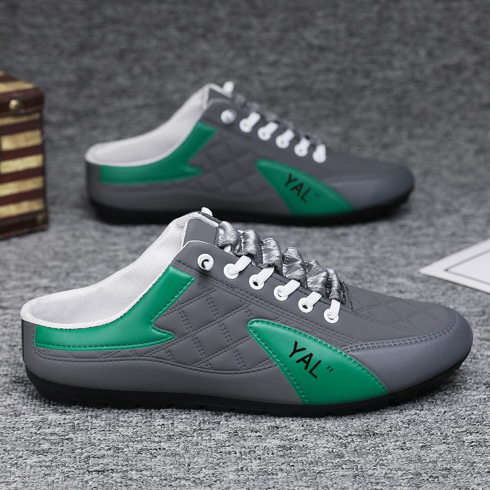 Men's Shoes Summer Korean Version Versatile Low-top Breathable Casual Shoes Half-tray Lazy Shoes One Pedal Doudou Shoes