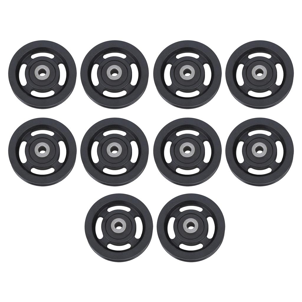 10 PCS Universal Bearing Pulley Wheel Nylon Black Wearable Abration Bearing Pulley Wheel for Gym