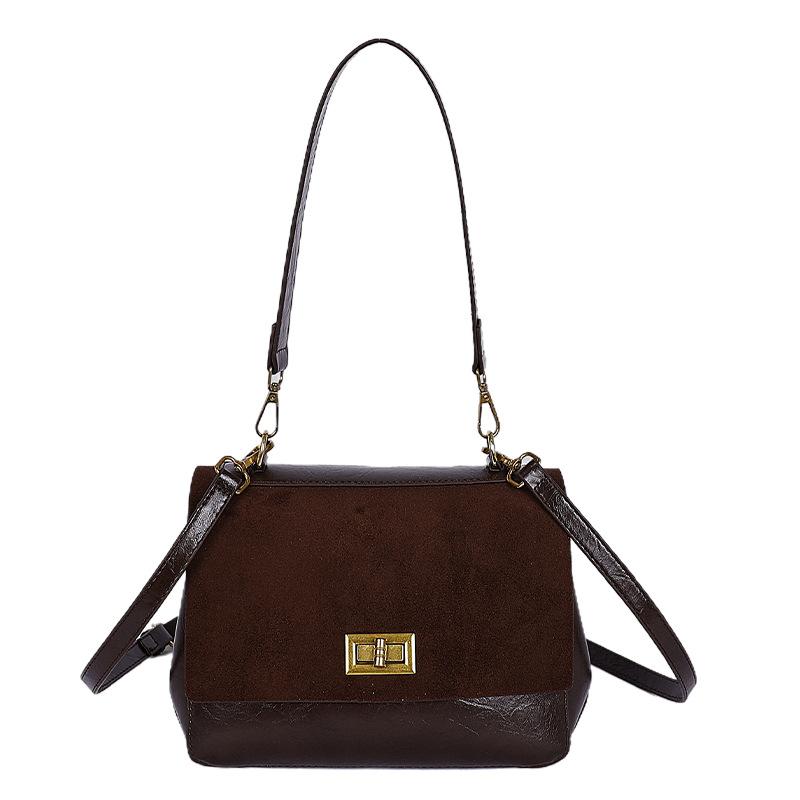 Fashion Retro Matte Bag Women's 2025 New Autumn and Winter Commuting Versatile Messenger Bag Exquisite Super Fire Small Square Bag