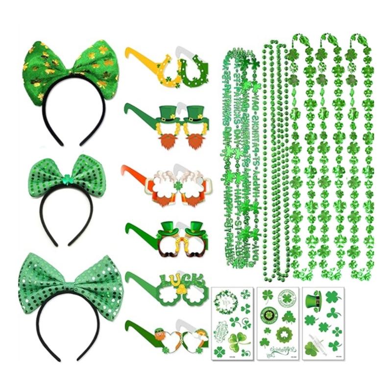 Saint Patrick Day Costume Accessories Shamrock Stickers Patricks Day Glasses Saint Patrick s Day Decoration Party Supply 1