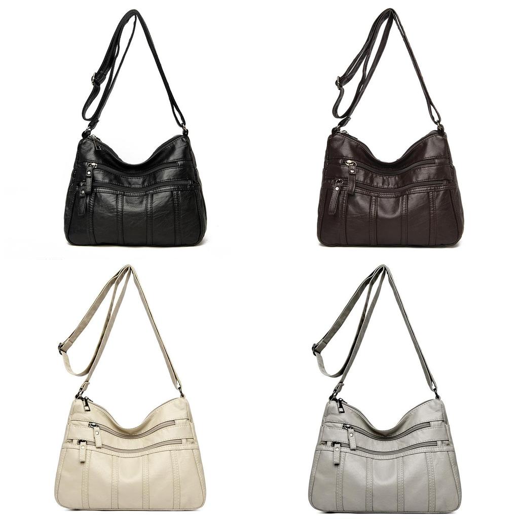 Classic Pu Leather Mens Crossbody Bag With Multiple Pockets For Daily Use