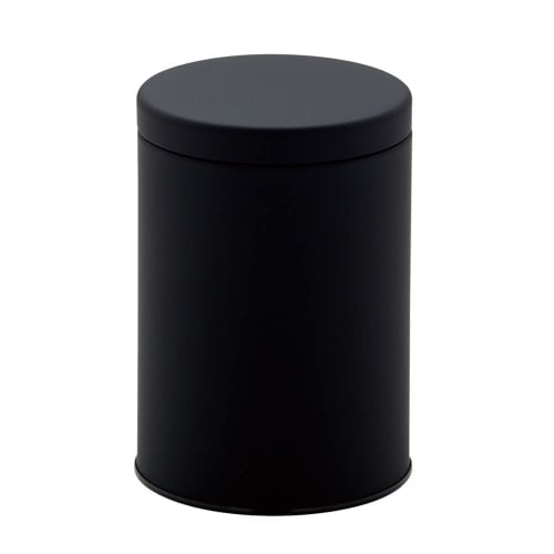 Takada Coffee Shop Made In Japan Coffee & Tea Canister, 200-250g, Moisture-Proof Steel Can with Gasket, Matte Black