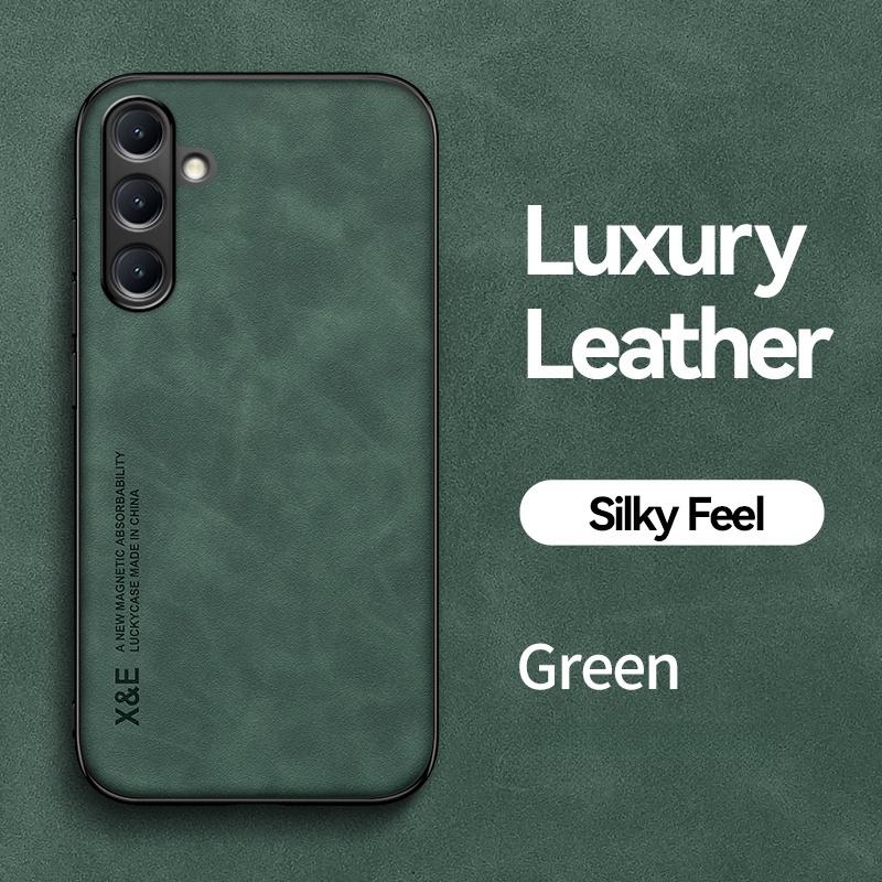 

Роскошный кожаный противоударный чехол для Samsung Galaxy A16 A26 A36 A56 A06 5G с магнитным держателем для автомобиля, чехол для Galaxy A 56 36 16 Fundas For Galaxy A06