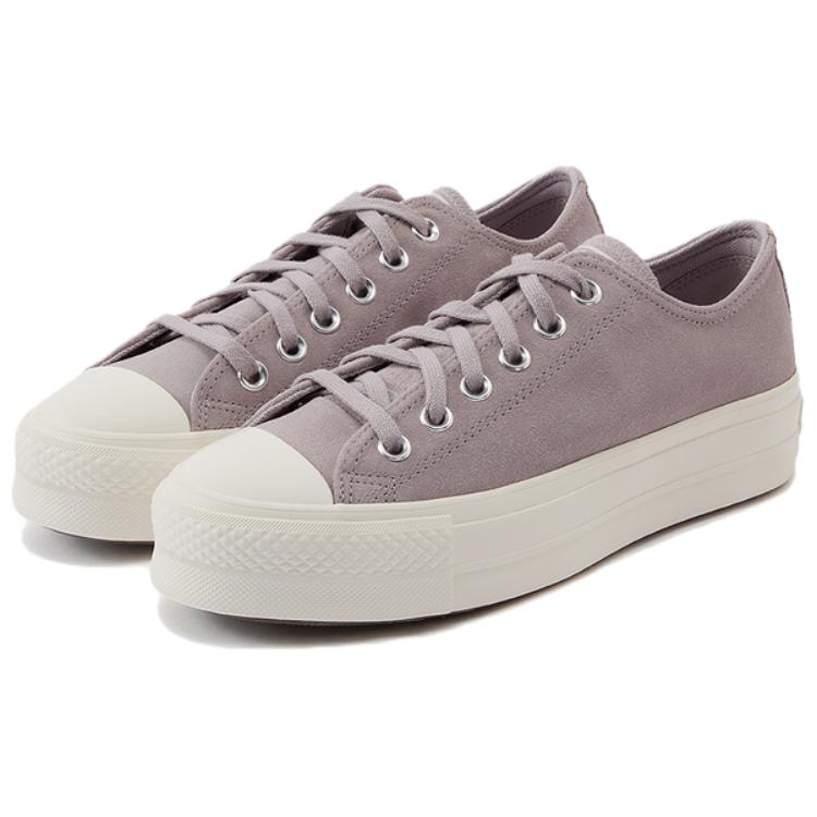 Converse  Chuck Taylor All Star Lift Platform Low Colorful Suede - Frozen Thistle Women Sneakers Grey A15532C
