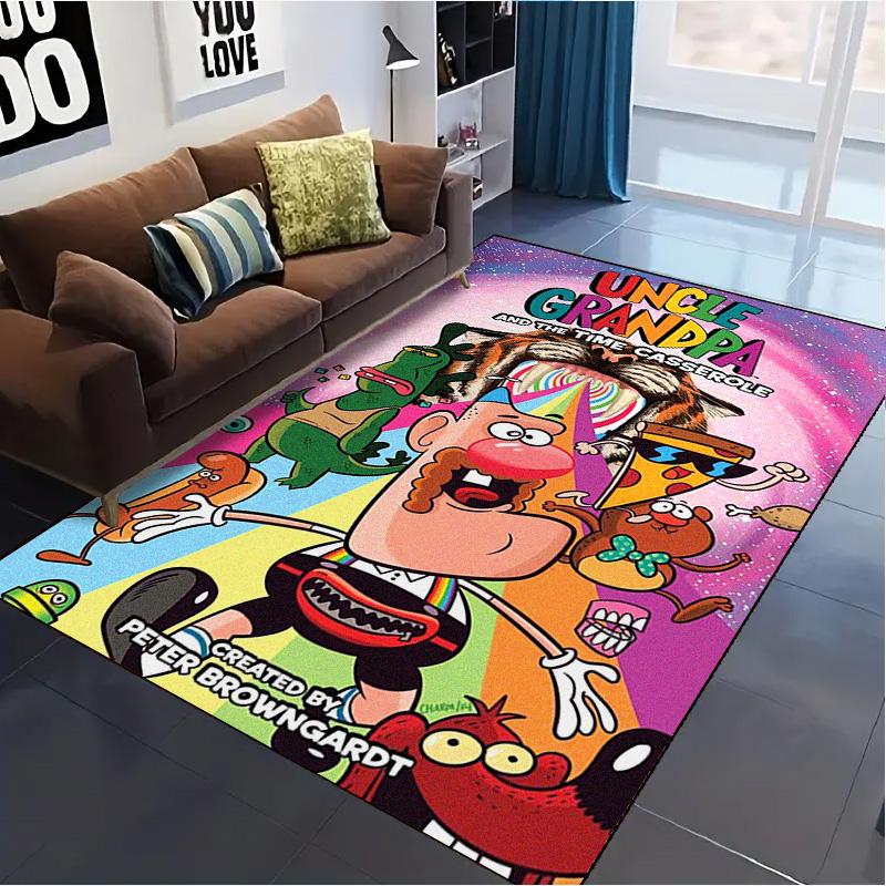 Uncle Grandpa Carpet Rug for Living Room Bedroom Home Sofa Decoration,Kids play Non-slip Floor Mat