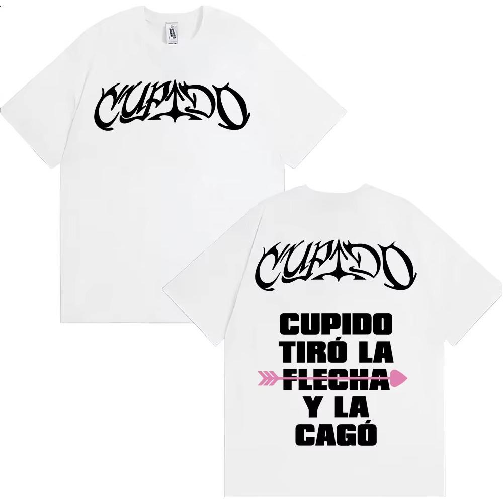 Tini Stoessel Cupido Tiro La Flecha Y La Cago Print T-shirts Men Women Clothing Hip Hop Retro T Shirt Male Cotton Loose T-shirts