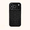 Gothic Intricate Black Symmetrical Mandala Pattern Art Film Aesthetic Protective Shockproof Bumper Phone Case Cover For iPhone 14 15 16 Pro Max Plus
