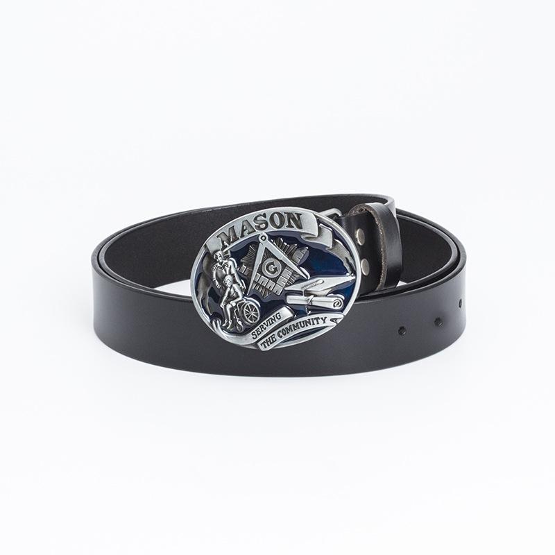 Men's Personalized Belt Fashion Trend Belt Pure Cowhide Belt