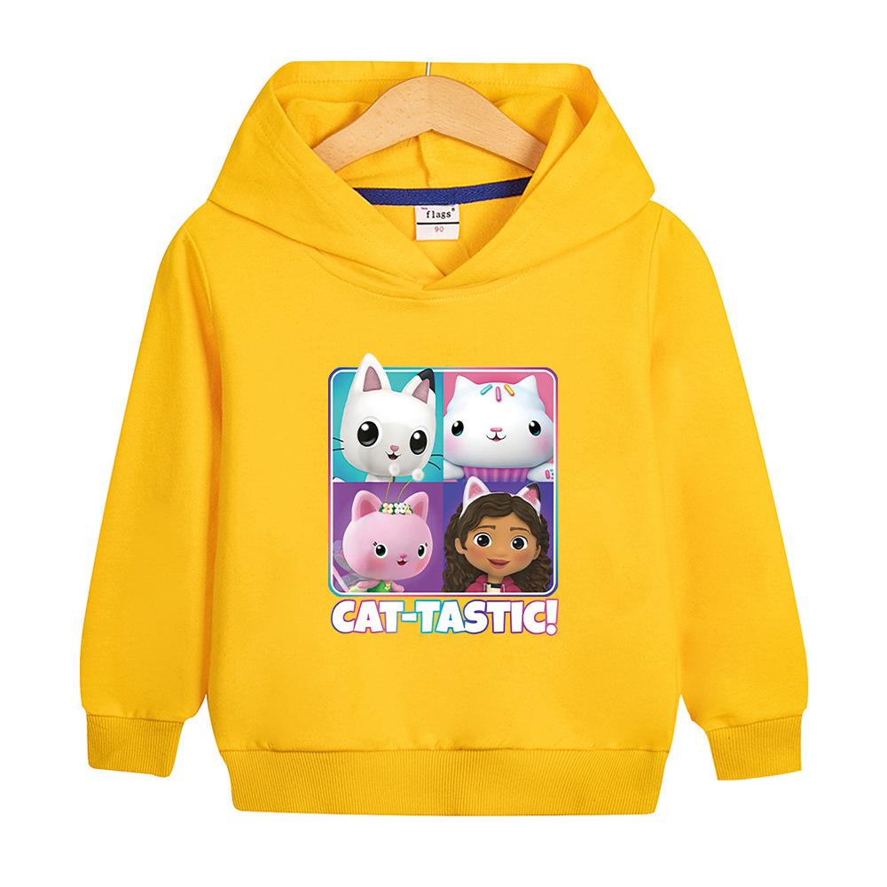Kids Fall and Winter Outdoor Casual Warm Hooded Sweatshirt Girls Cartoon Cute Gabby's Dollhouse Printed Comfortable Soft Hoodie