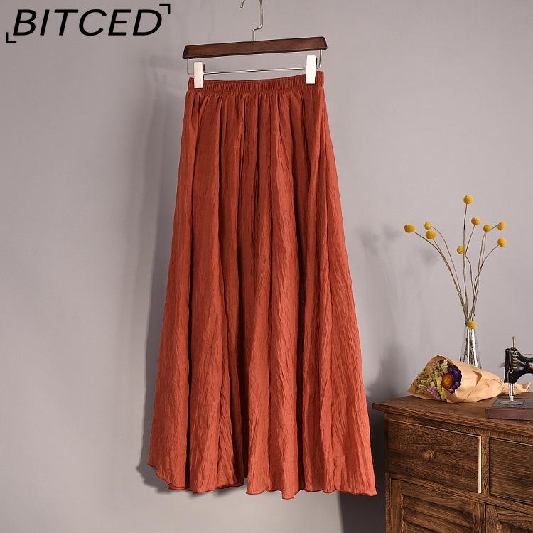 BITCED Damenmode Lässig Einfarbig Druck Sommer Frühlingsrock