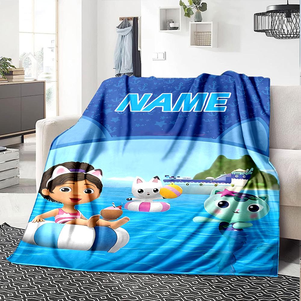 Customizable Gaby's Bubble House3 Throw Blanket – Personalized Name, All-Season Cozy Snug Blanket, Machine Washable, Personalized Blanket