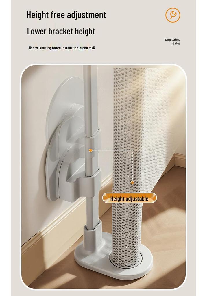 Retractable No-Drill Pet and Child Safety Gate for Indoors and Staircases