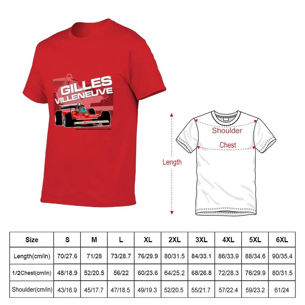New Gilles Villeneuve - F1 1979 T-Shirt Tees Oversized T Shirt Oversized T Shirts T Shirts for Men Pack