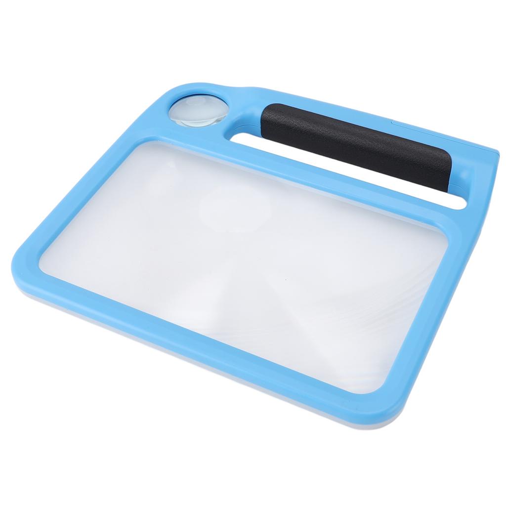 Handheld Magnifying Glass with Light 5X 10X Rectangle Reading Illuminated Magnifier Three Gears Adju