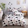 Jolie Housse de Couette Imprimé Vache pour Garçons Filles Joli Motif Animal de Ferme Dessin Animé Housse de Couette Réversible Carreaux Tissus Housse de Couette