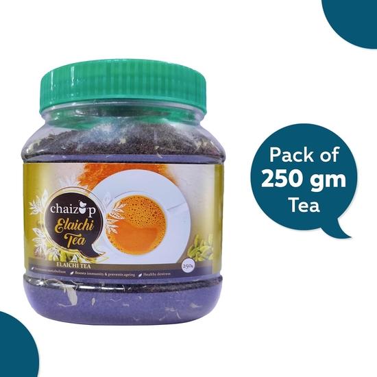 Chaizup Premium CTC Elaichi Tea – 250g | Loose Leaf Cardamom Chai | Boosts Immunity & Metabolism | Natural Stress Relief | 100% Pure & Aromatic Blend