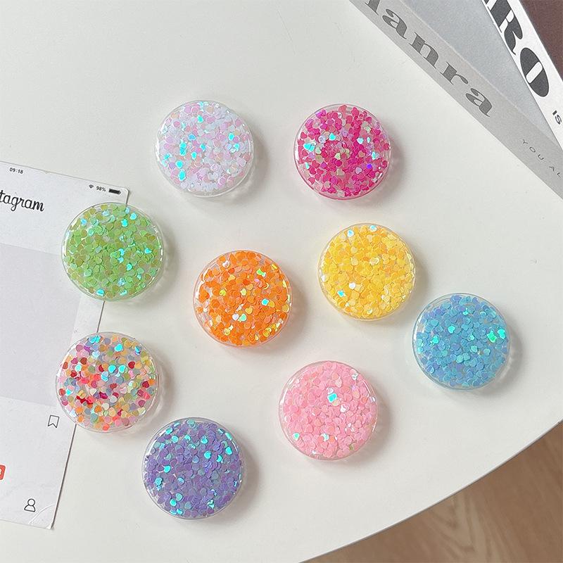 Color Sequined Mobile Phone Airbag Bracket Paste Type Small Fresh Women'S Ring Gift Party Company Logo Printing