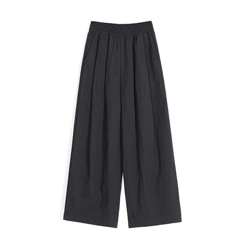 

Men s Three Color Pack Wide Leg Cropped Pants Casual Elastic Waist Cargo Trousers M чорний