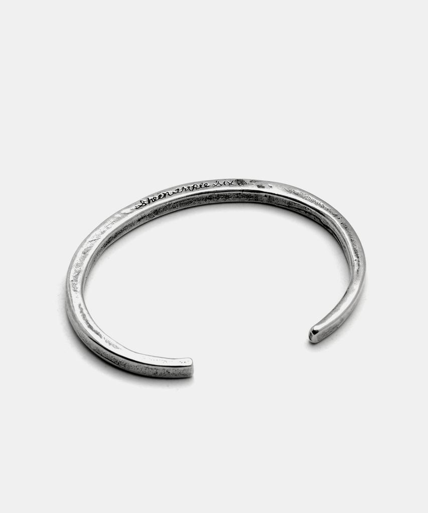 Sheen666 King'S Never Die Silver Bangle Bracelet