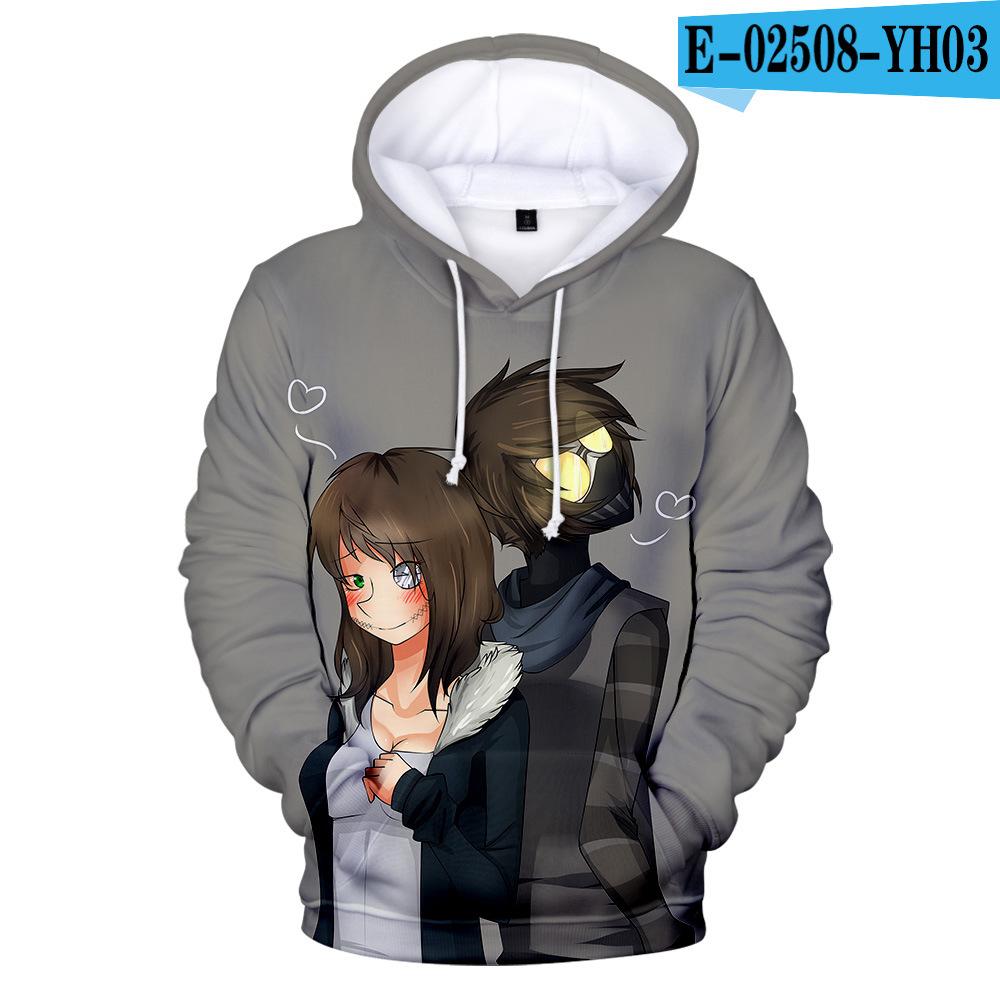 Hoodie Men Streetwear Hooded Sweatshirt Creepypasta Hoodies Ticci Toby Cosplay Costume Autumn Winter Clothes