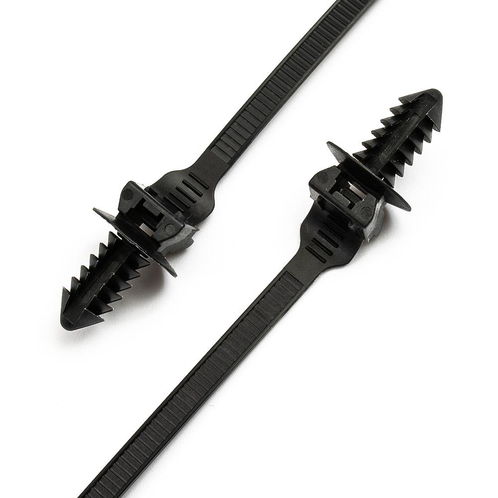 Nylon Cable Tie Cable Fastener Bundle Flexible And Strong 185mm Length 4.6mm Width Black Color Automotive Repair