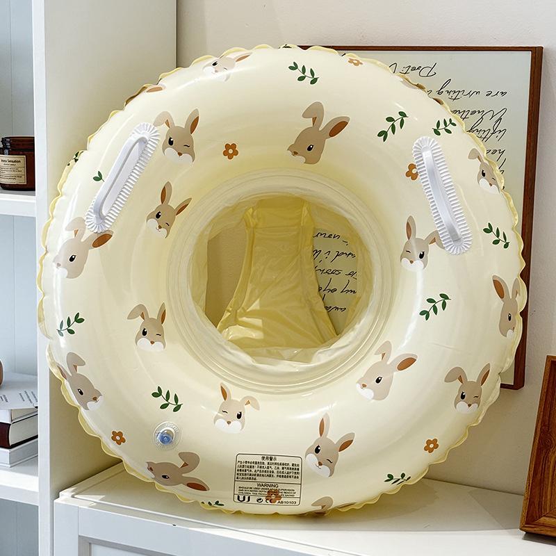 Children's Inflatable Little Rabbit Swim Ring with Double Airbag and Thickened Float Sleeves