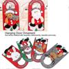 Christmas Door Hanger, Christmas Flag Wall Hanging Christmas Door Pendants Cute Pendants Holiday Doorknob Decor(4pcs)