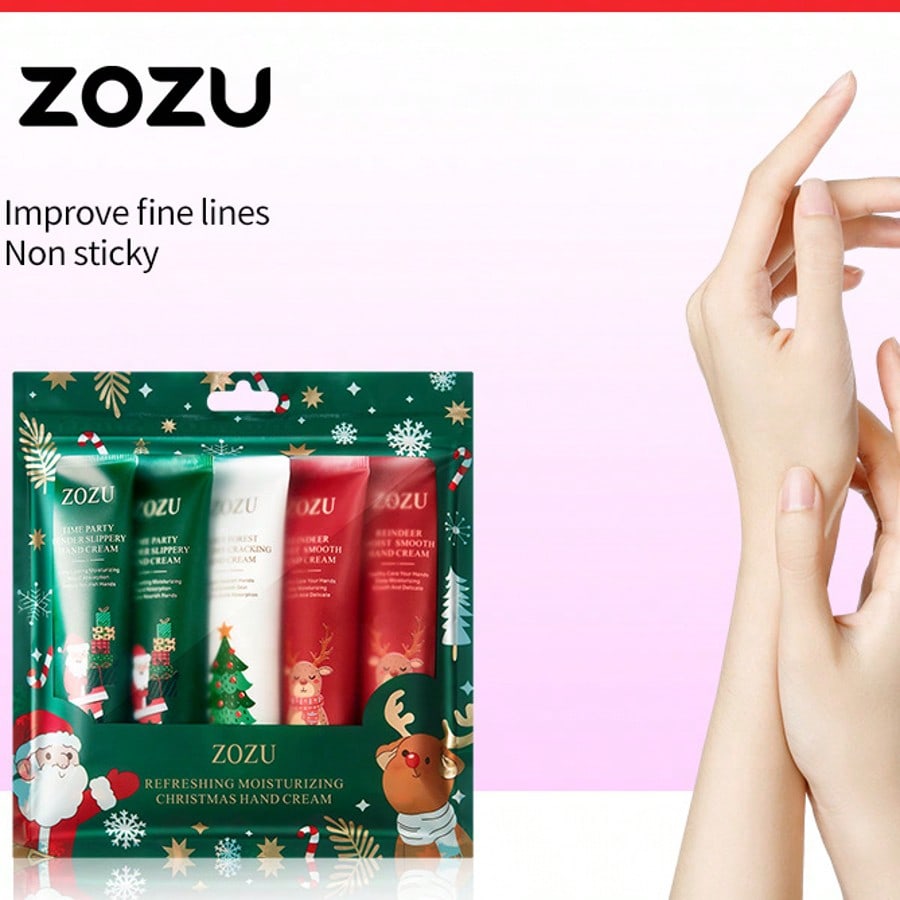 3/5PCS Refreshing Moisturizing Christmas Hand Cream Set Portable Autumn And Winter Moisturizing