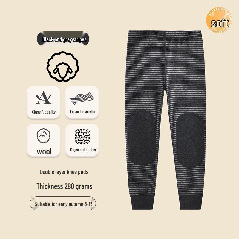 Children's Warm Wool Long Johns: German Velvet for Boys, Girls, and Teens