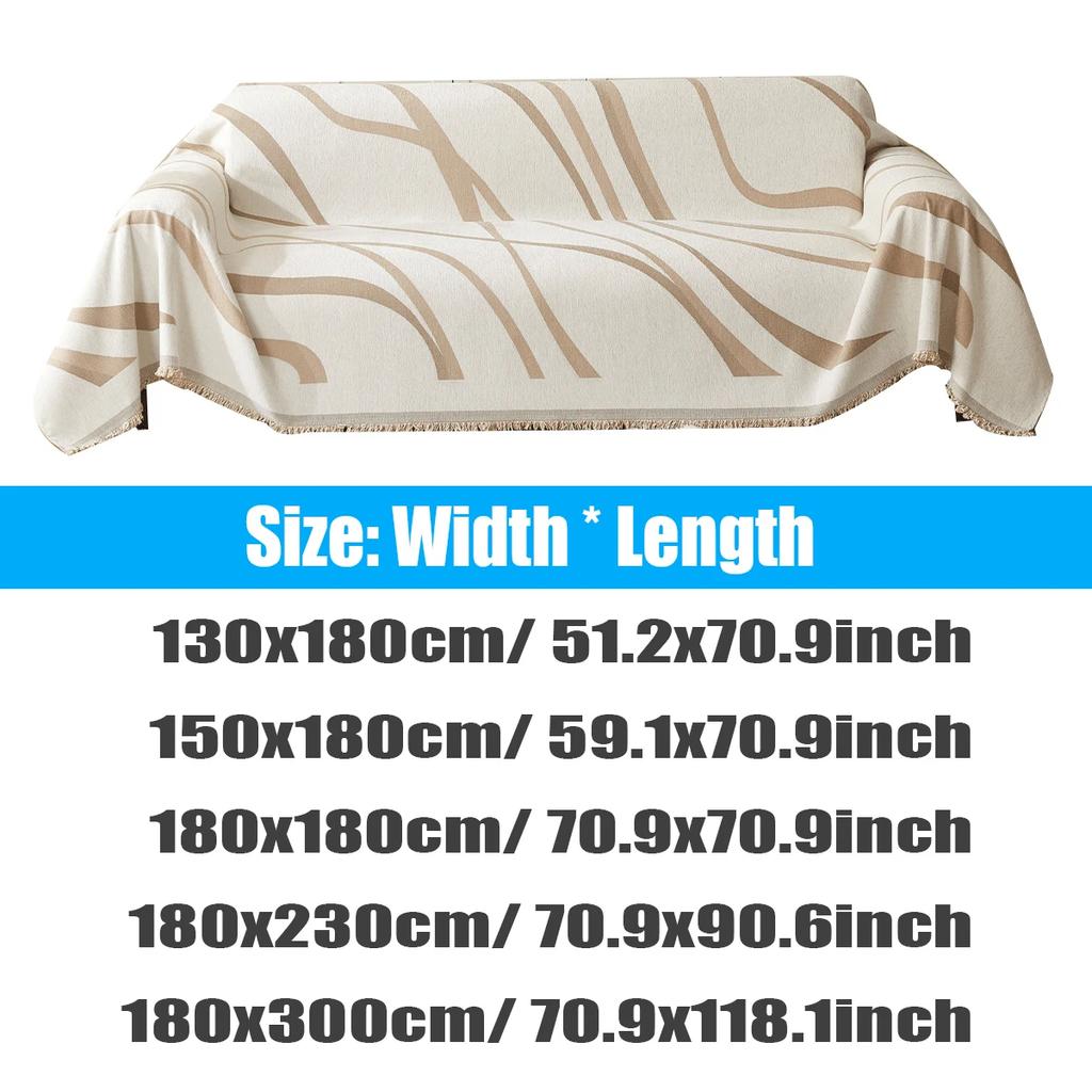 1 szt. Koc na sofę z szenili Uniwersalny na 4 pory roku Antypoślizgowy Pokrowiec na kanapę Pyłoszczelny Nowoczesny Prosty Duży Pokrowiec na sofę do salonu