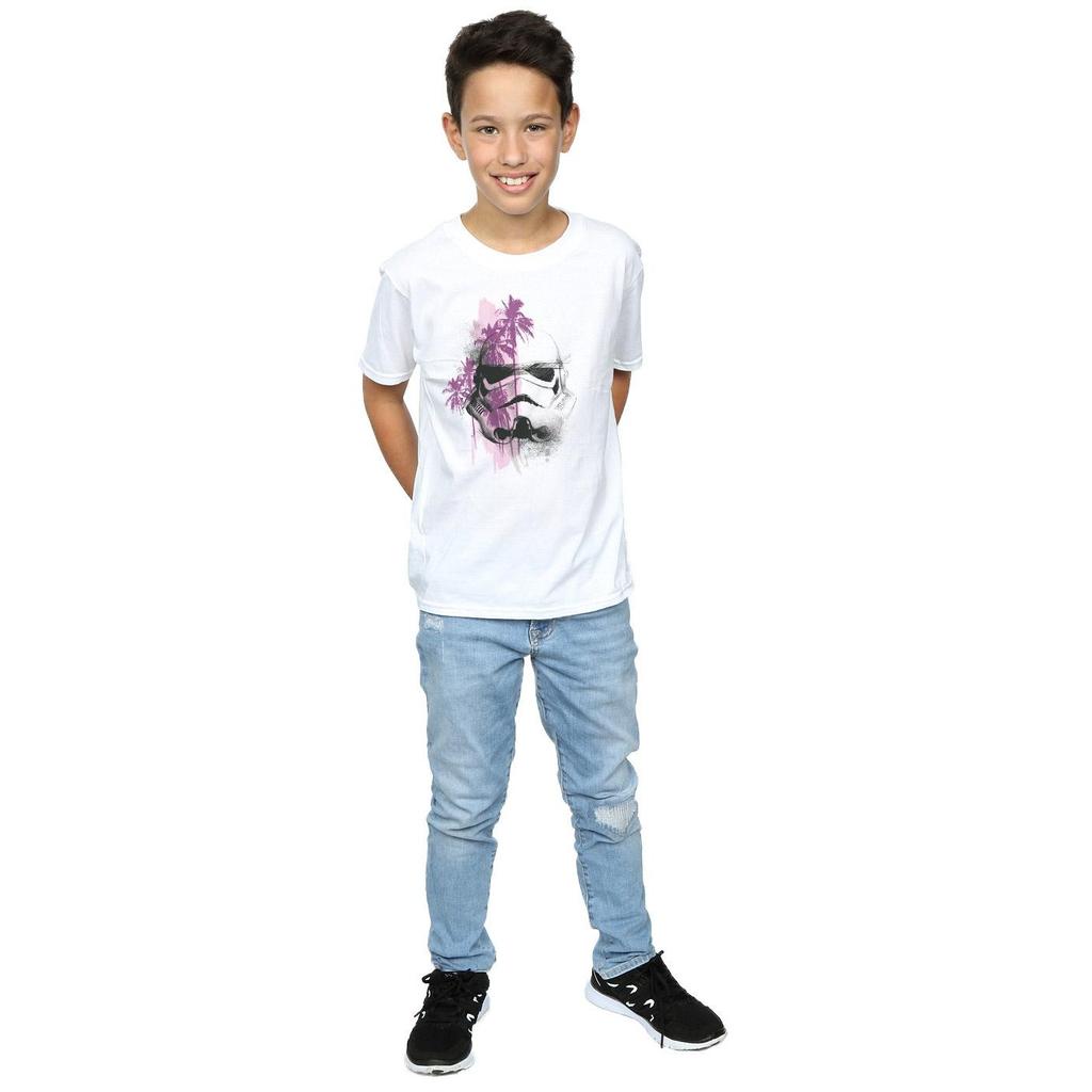 STAR WARS Boys Rogue One Stormtrooper Palm Trees T-Shirt