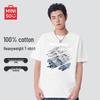 Tricou de bumbac pur pentru bărbați, croială lejeră, cu mânecă scurtă