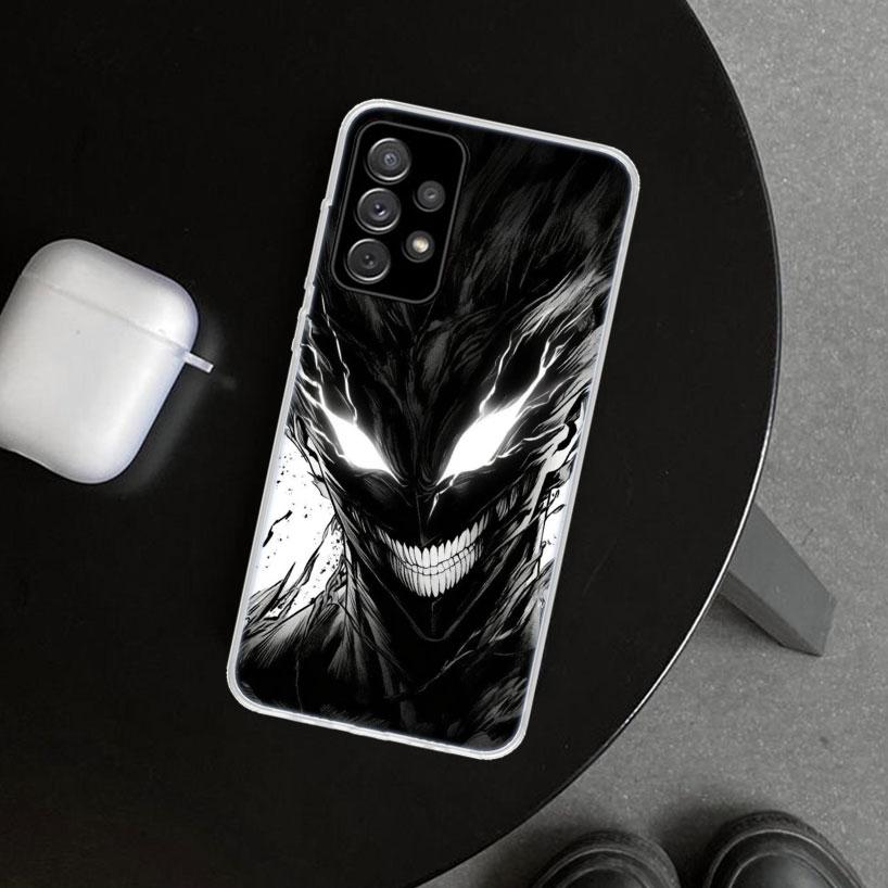 One P-Punch-Man Garou Phone Case Cover for Samsung Galaxy A12 A22 A32 A52 A72 A02S A51 A50S A31 A20S A10S Note 20 Ultra 10 Plus