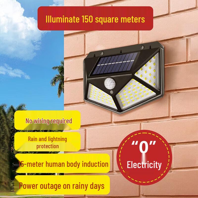 Outdoor Solar Motion Sensor LED Wall Light