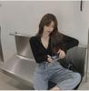 2023 Autumn Cotton Korean Slim Fit Long-Sleeve Women's Top