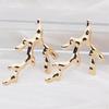 Sweet Big Branch Pendant Golden Smooth Earrings for Women Temperament Sweet Korean Design Jewelry