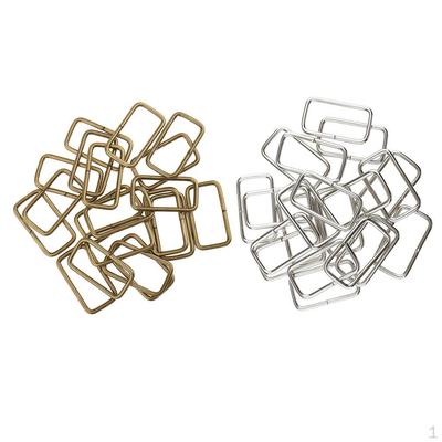 40 Stück Metall Quadratische Schnalle Taschenriemen Verbindungsringe DIY