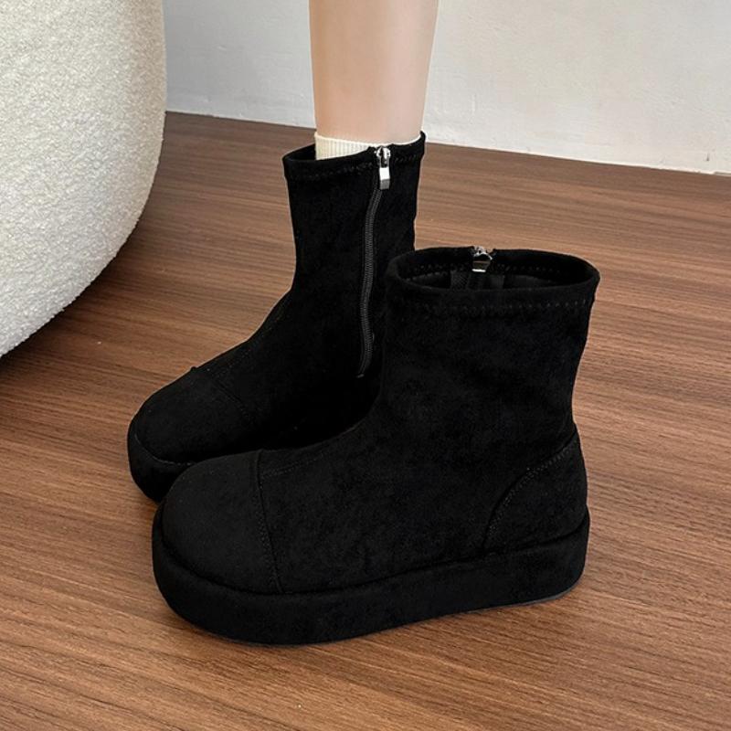 

Женские ботильоны на плоской платформе, повседневная спортивная зимняя обувь 2025, элегантные новые ботинки, брендовые женские кроссовки для ходьбы, ботильоны 40 чёрный