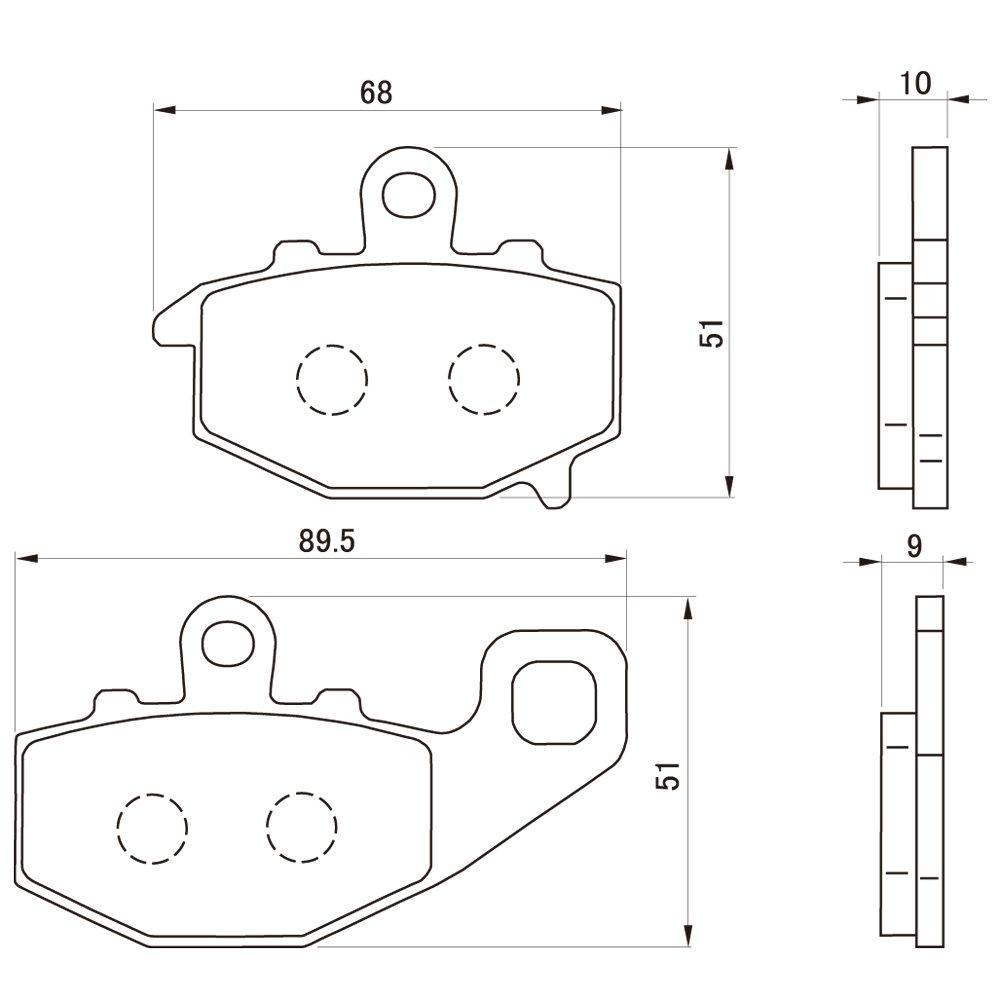 Daytona Motorcycle Brake Pads Red Pads (Semimetal Pads) Ninja1000SX (20-21) Z1000 (14-21) Zephyr Chi