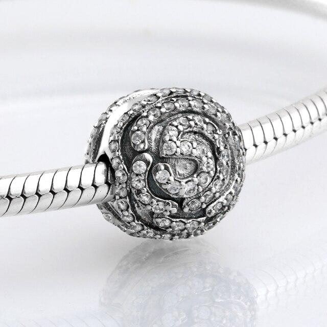 925 Sterling Silver Bead Openwork Sweet Hearts Crown Charms Beads Fit Jiuhao Bracelets Bangles Diy Womens Jewelry