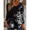 Sudadera de Halloween para Mujer Diseño Redondo Manga Larga Holgada Casual Otoño Gradiente Telaraña Divertido Estampado de Patrón Tops