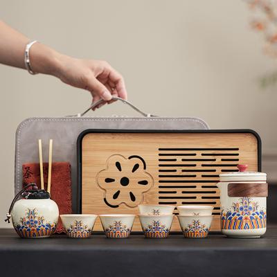Einfaches Business-Teeset High-End Ru-Ofen antiker Reim Seewelle antiker Reim Retro Kung-Fu-Teeset