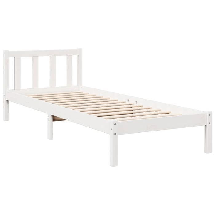 VidaXL Cadre de lit extra long sans matelas 100x220 cm bois massif pin, lit, meuble de chambre à coucher, lit en bois, lit 852447