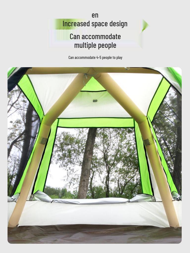 Aufblasbares wasserdichtes Campingzelt für 3-4 Personen mit Luftpumpe